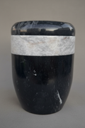 Memorial Urn | Black & White Marble