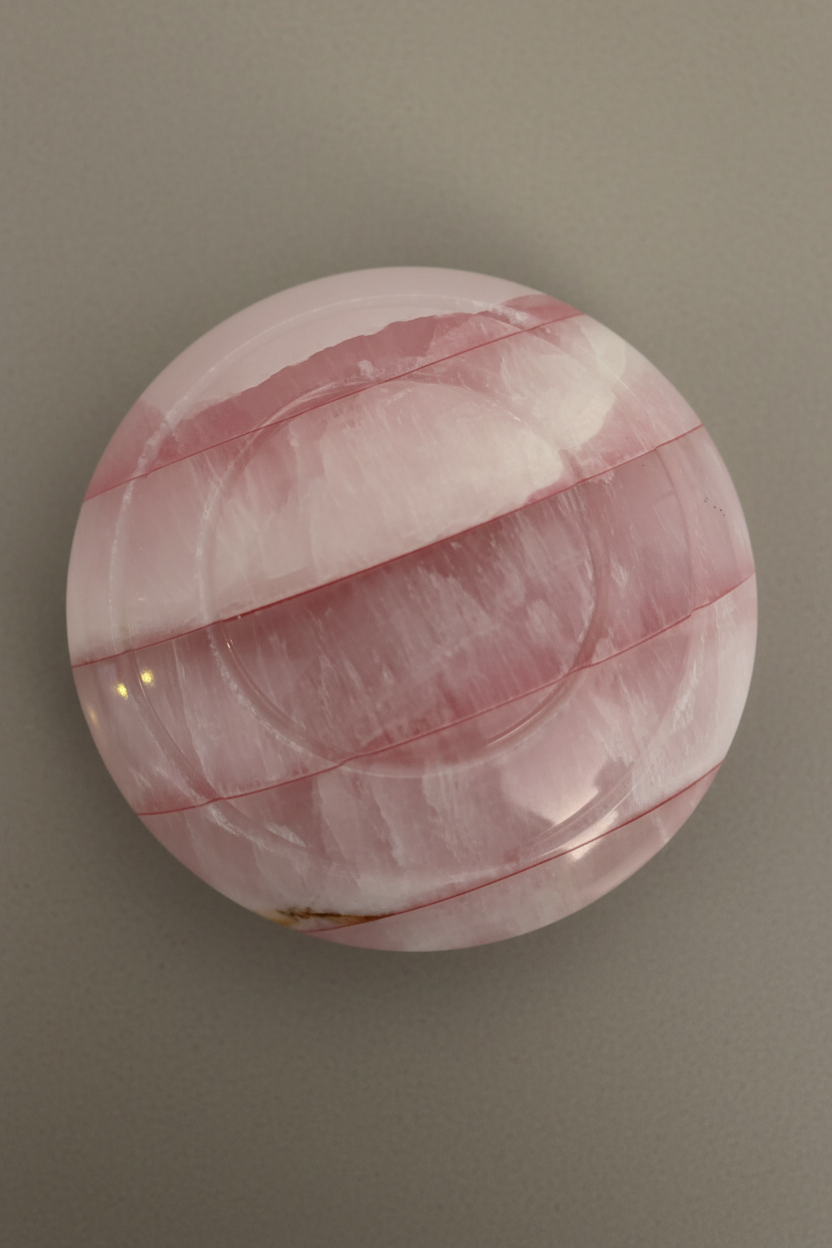 Mosaic Urn | Natural Onyx & Pink Striations