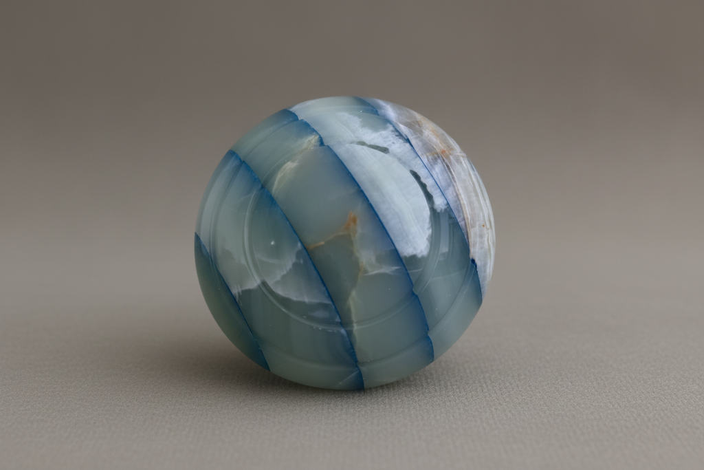 Mosaic Urn | Natural Onyx & Blue Striations