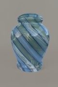 Mosaic Urn | Natural Onyx & Blue Striations