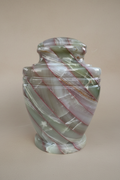 Mosaic Urn | Natural Onyx & Red Striations